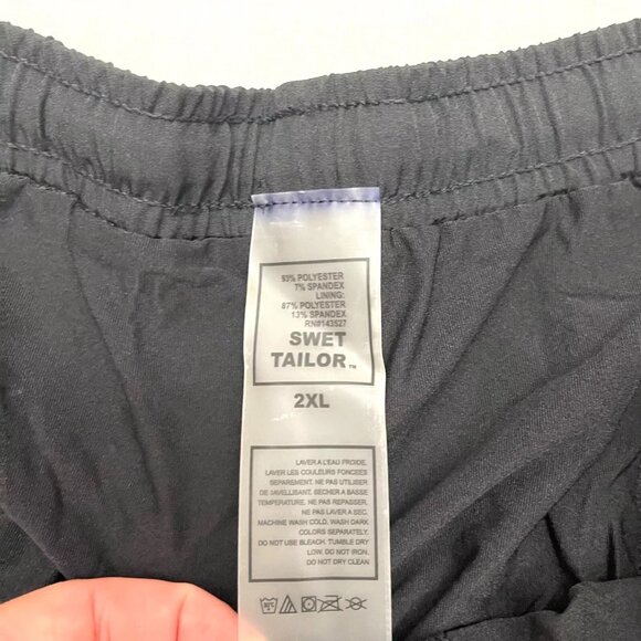 Swet Tailor Active Men's Onyx Black Lined Shorts Size‎ 2XL NWT - Picture 2 of 4